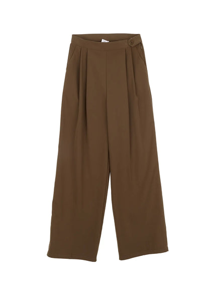 high-waist-buttoned-wide-leg-trousers-if520 / Dark brown