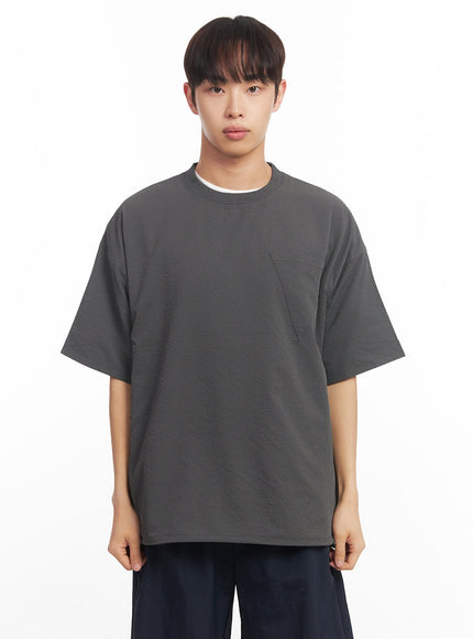 mens-classic-oversized-t-shirt-ia518 / Dark gray