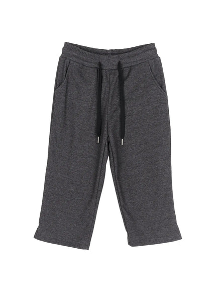 capri-slit-pocket-pants-iu516 / Dark gray