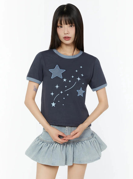 starry-short-sleeve-tee-cu515 / Dark gray