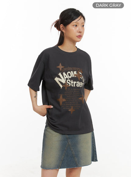 acubi-oversized-graphic-t-shirt-iy410 / Dark gray