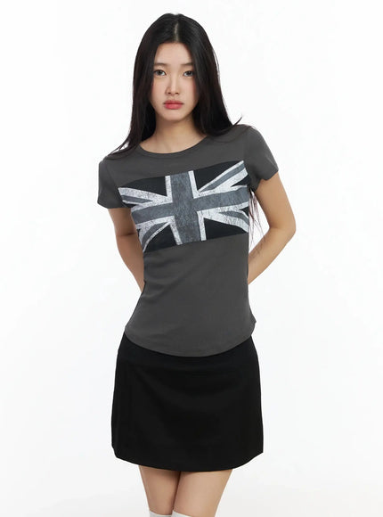 retro-uk-inspired-graphic-tee-im530 / Dark gray