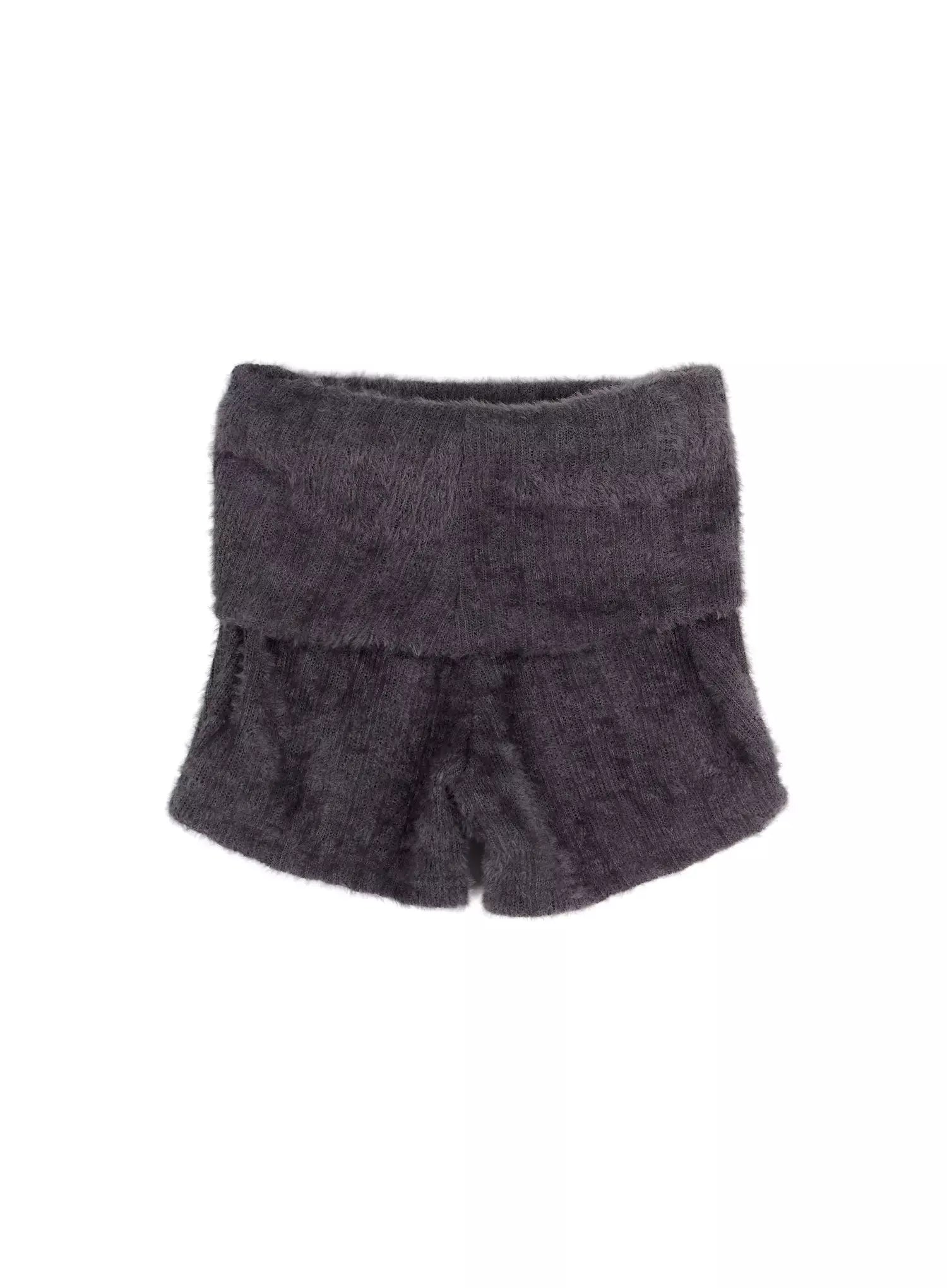 textured-knit-shorts-in528 / Dark gray