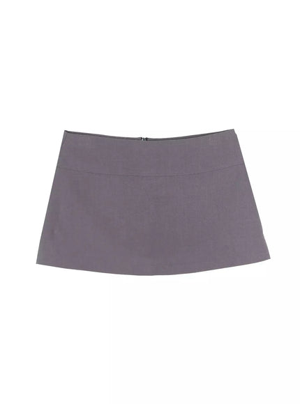 low-rise-h-line-mini-skirt-iu509 / Dark gray