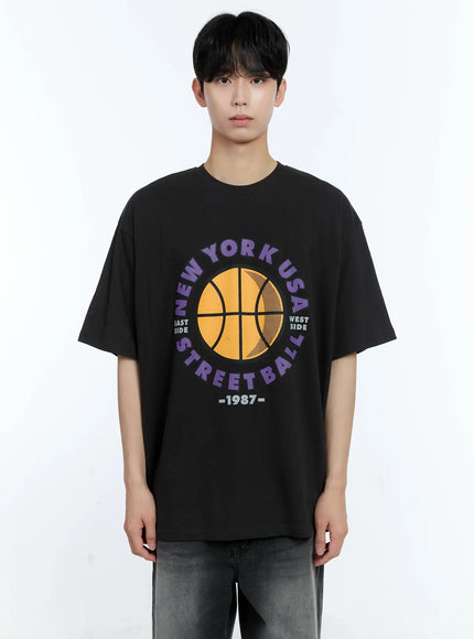 mens-basketball-graphic-t-shirt-il529 / Dark gray