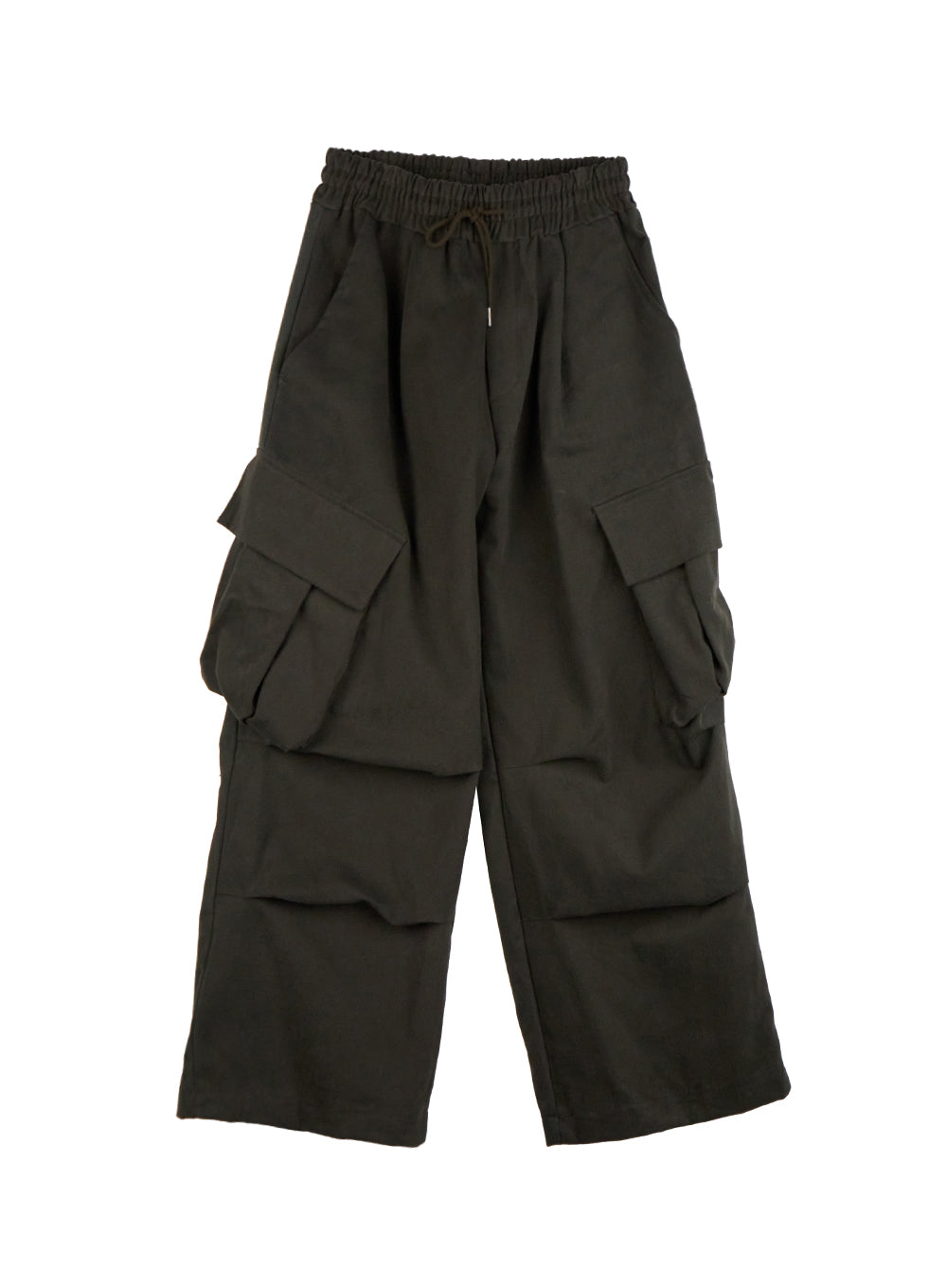 mens-warm-wide-fit-cargo-pants-id406 / Dark green