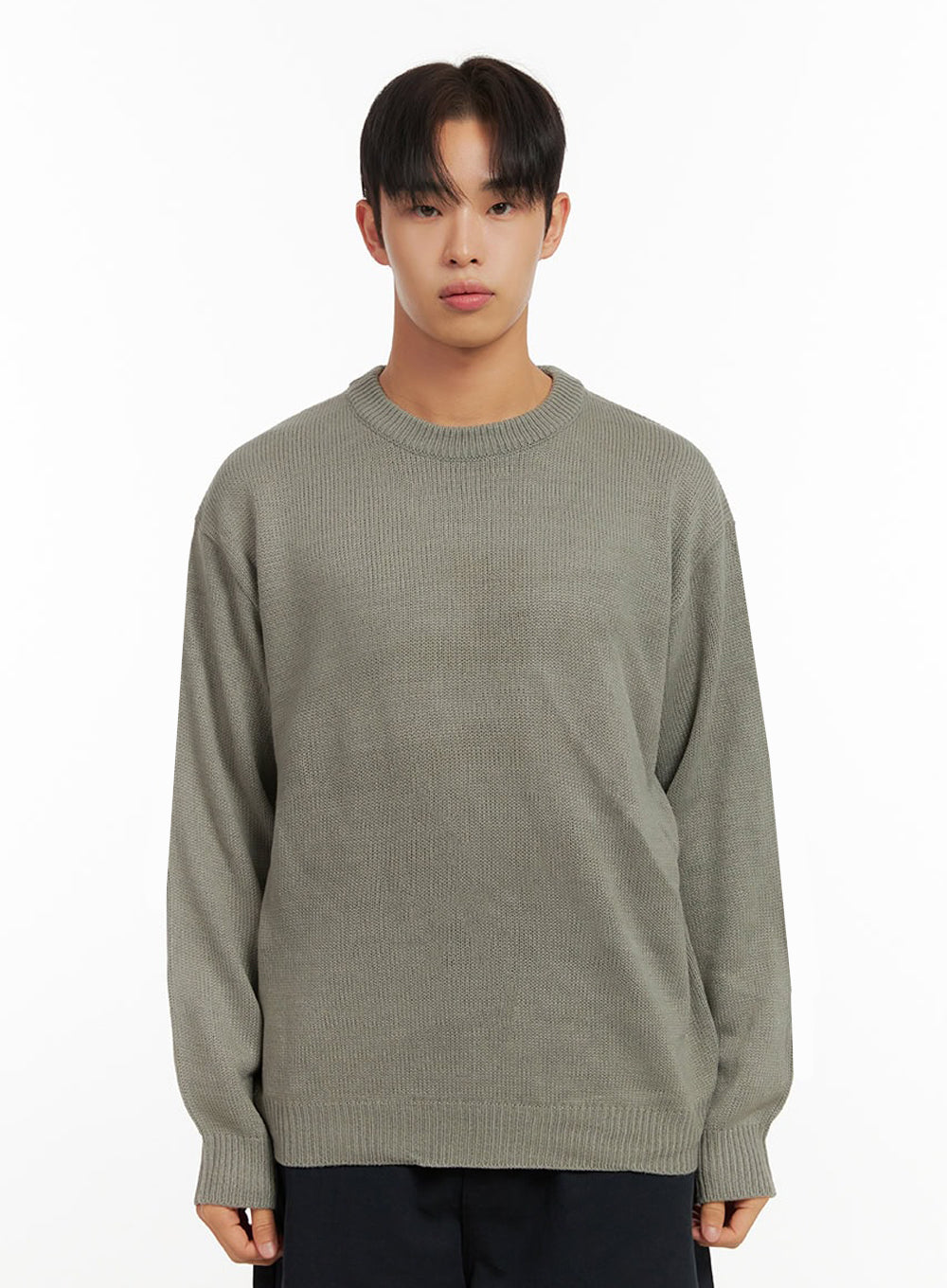 mens-cozyknit-round-neck-sweater-id413 / Dark green