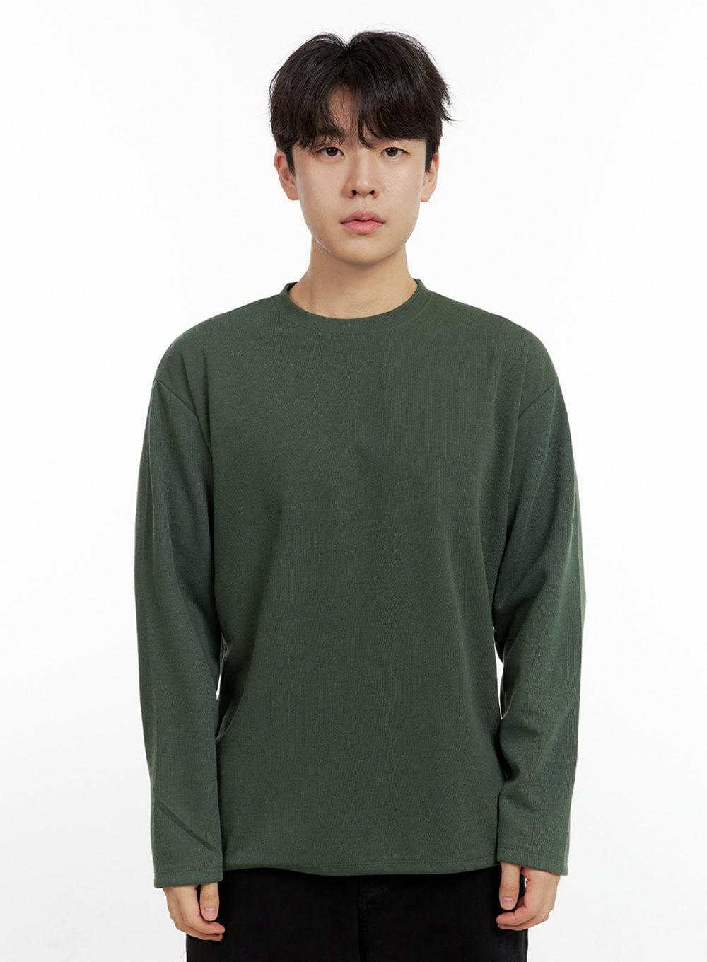 mens-essential-solid-t-shirt-in422 / Dark green