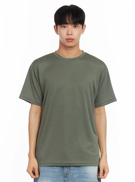 mens-short-sleeve-mesh-tee-il516 / Dark green