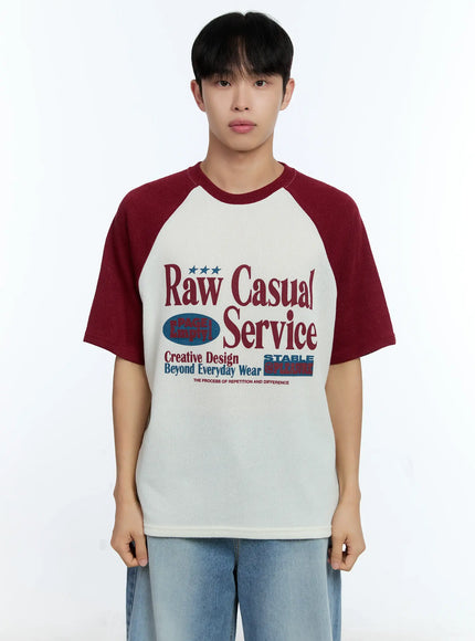 mens-graphic-short-sleeve-t-shirt-ig519 / Dark red