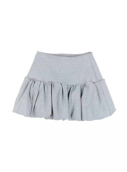 balloon-mini-skirt-ig508 / Gray