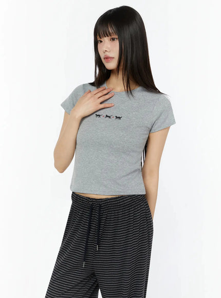 graphic-cropped-t-shirt-cu515 / Gray