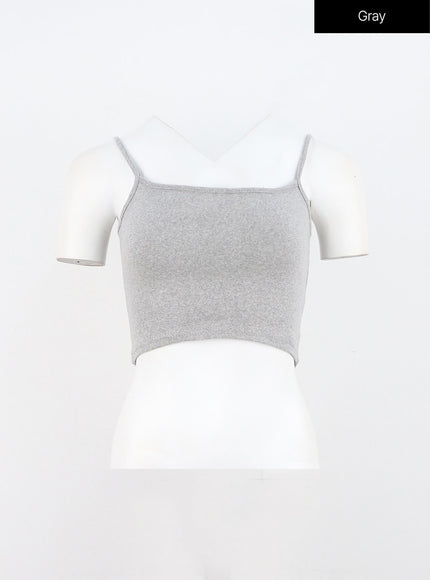 basic-crop-cami-in308 / Gray