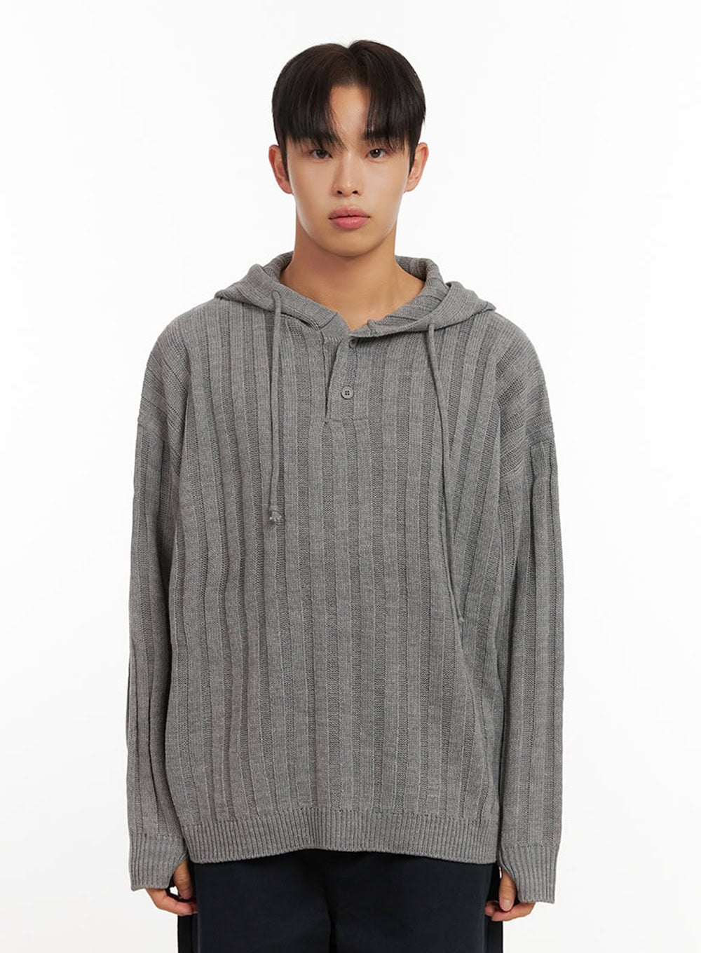 mens-cozy-hooded-sweater-id406 / Gray