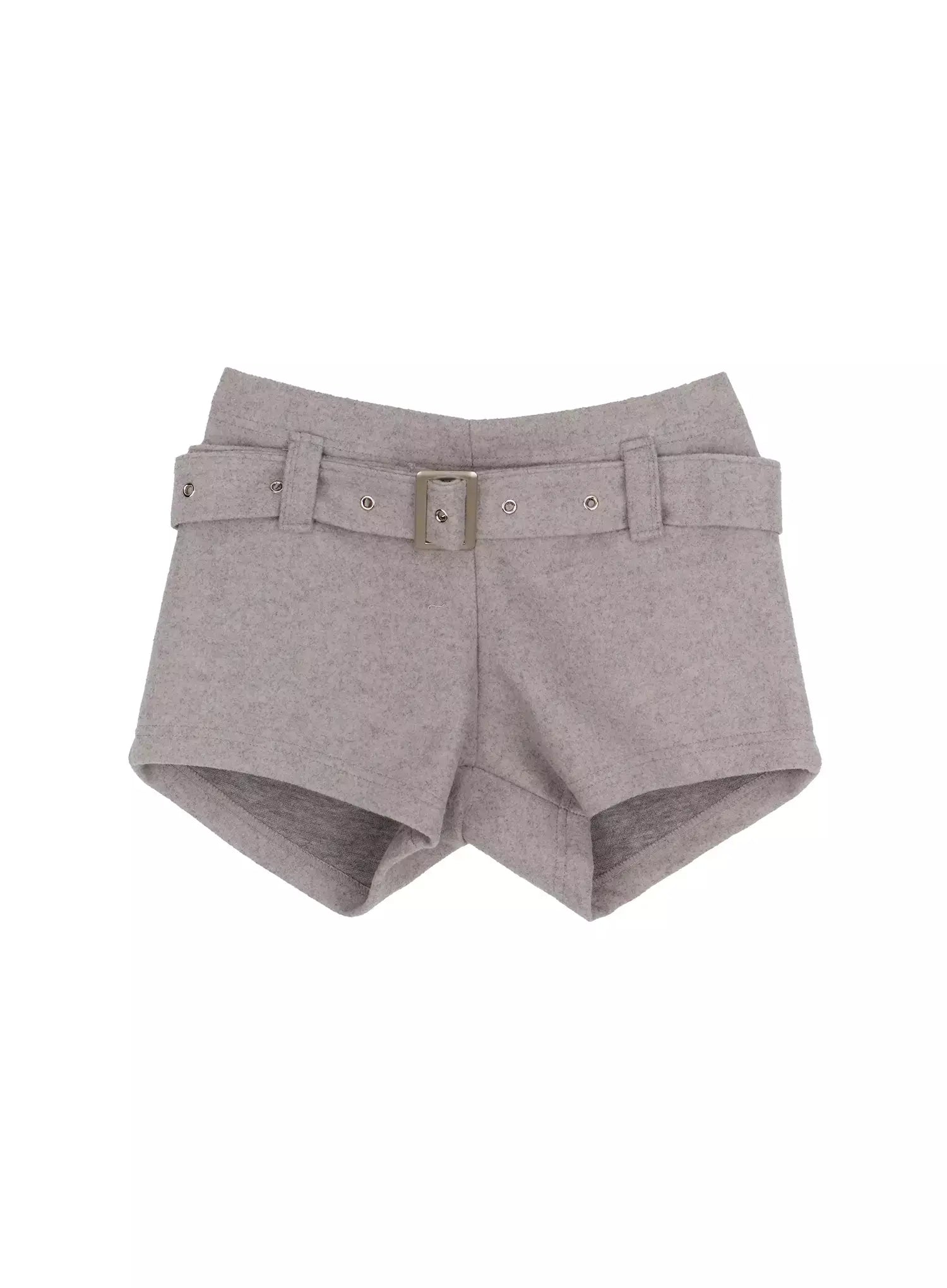 high-waist-belted-shorts-im502 / Gray