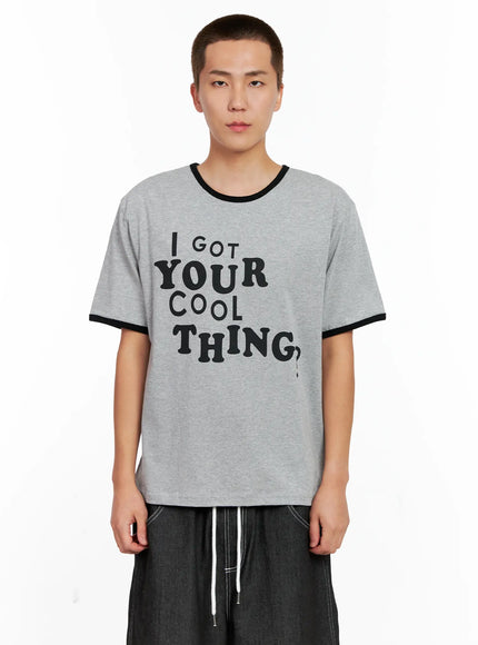 mens-graphic-ringer-tee-ig508 / Gray