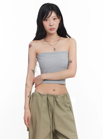 ribbed-baby-tube-top-ic503 / Gray