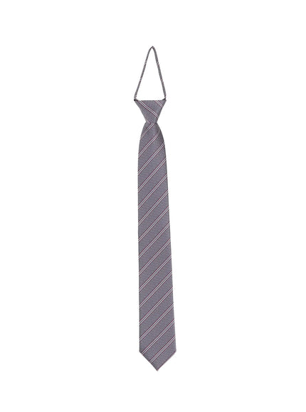 mens-striped-pre-tied-tie-is510 / Gray