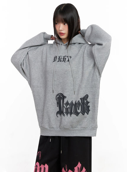 bold-graphic-oversized-hoodie-in503 / Gray