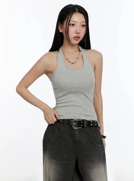 cotton-halter-top-im509 / Gray