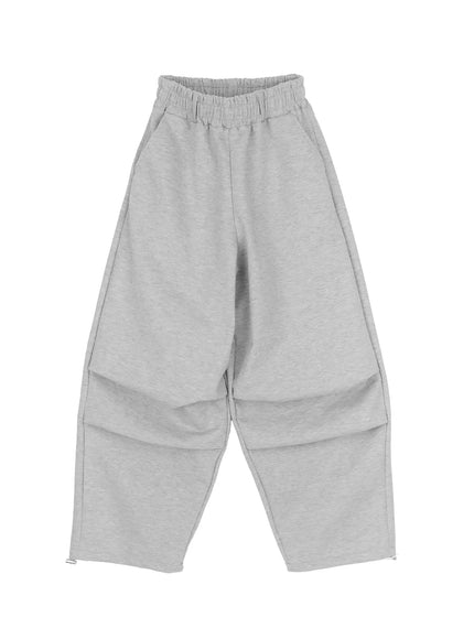 wide-leg-pintuck-sweatpants-ia507 / Gray
