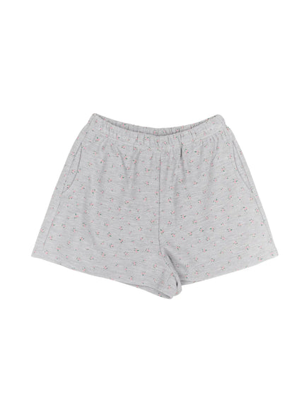 floral-print-shorts-iu516 / Gray