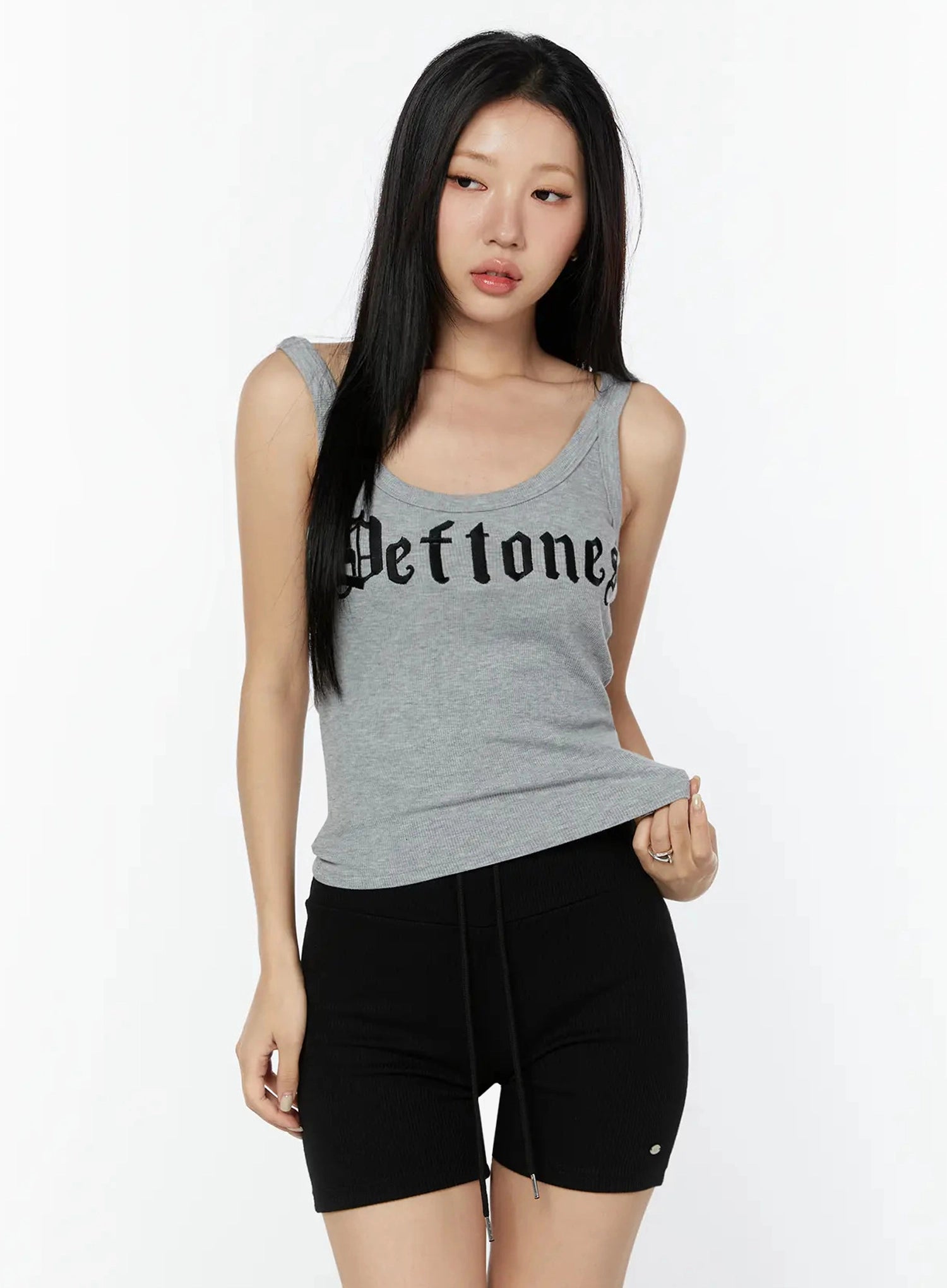 graphic-tank-top-iu522 / Gray