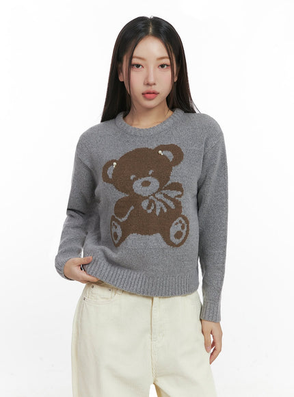 cozy-long-sleeve-sweater-in415 / Gray