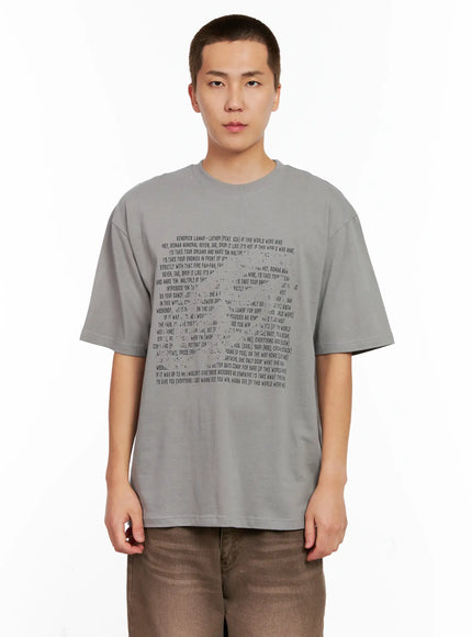 mens-graphic-print-tee-ig511 / Gray