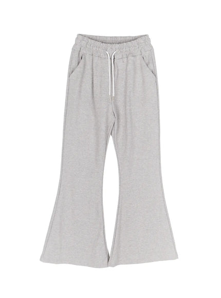 wide-leg-bootcut-sweatpants-iu516 / Gray