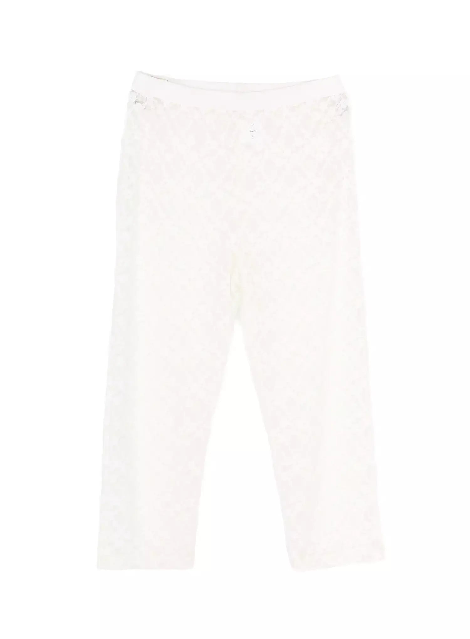 sheer-lace-capri-leggings-iu518 / Light beige