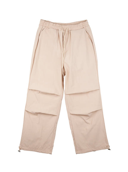 mens-straight-leg-solid-pintuck-track-pants-id427 / Light beige