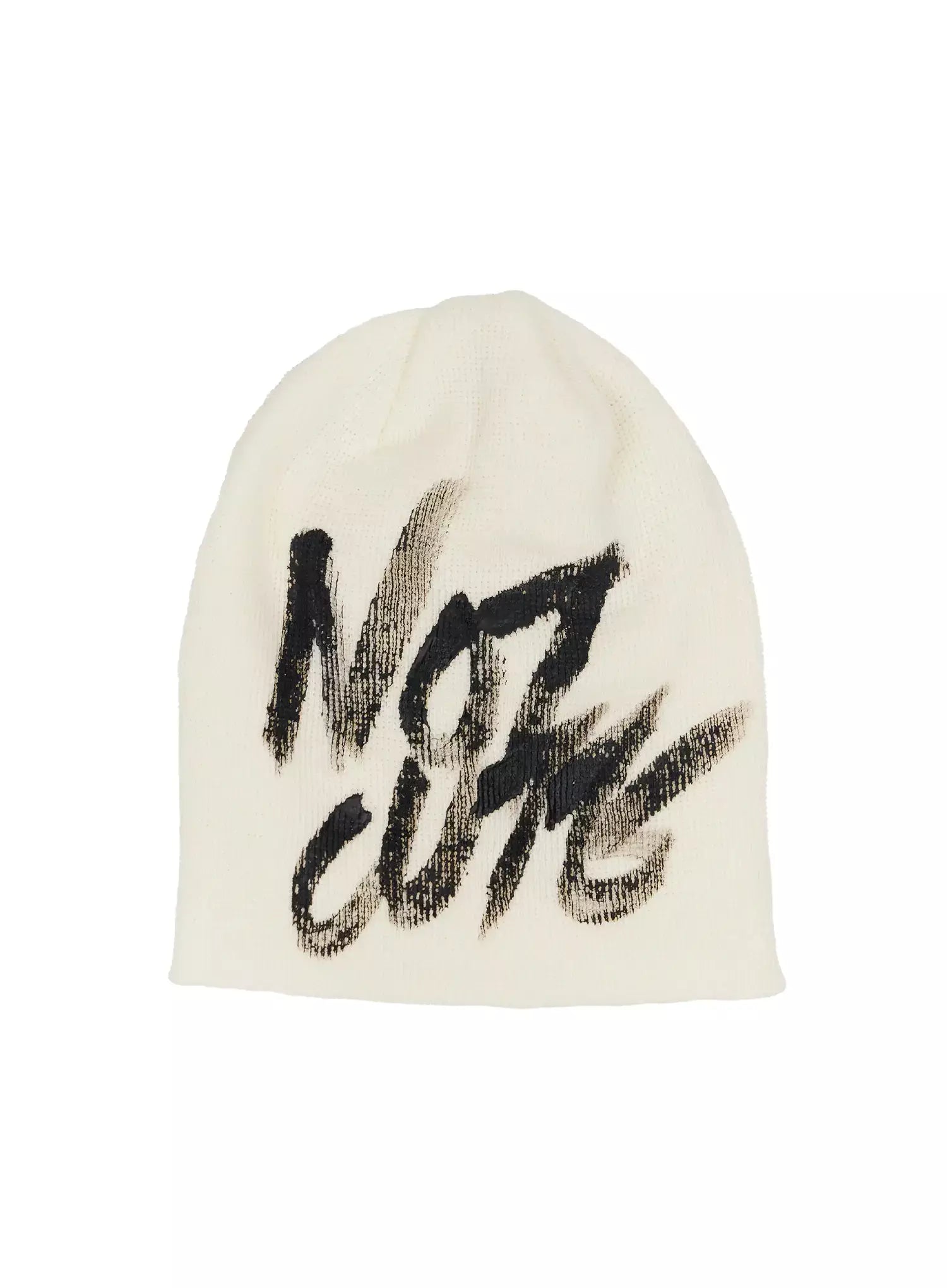 not-cute-ribbed-beanie-im506 / Light beige