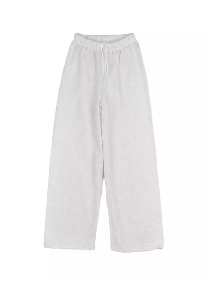 thermal-wide-leg-sweatpants-in528 / Light beige