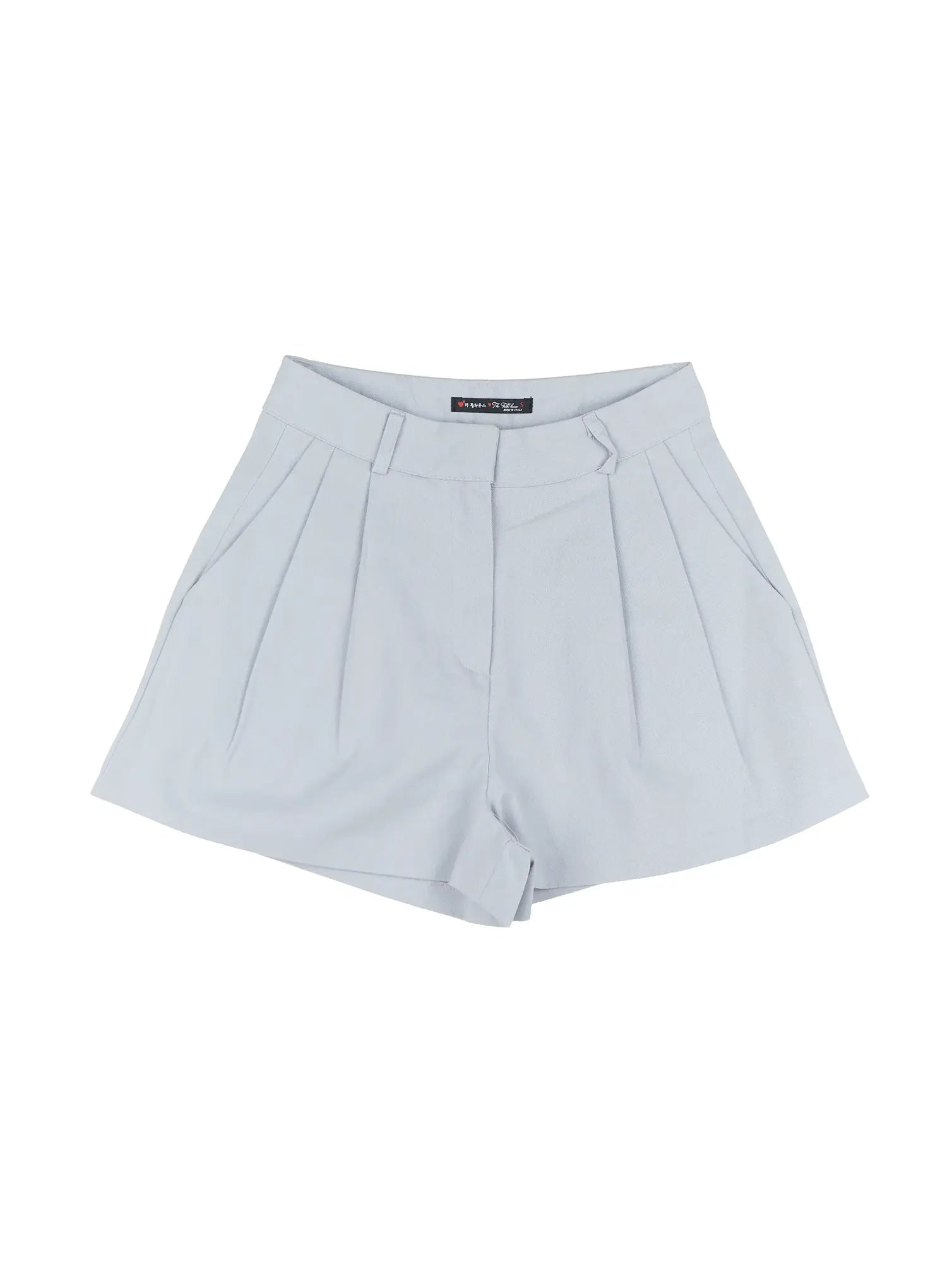 pleated-pintuck-shorts-il528 / Light blue