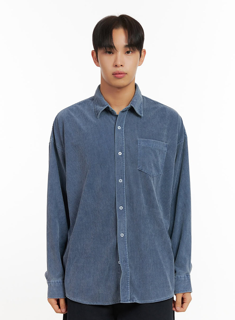 mens-cozy-corduroy-collar-shirt-id413 / Light blue