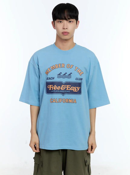 mens-california-beach-club-graphic-tee-il517 / Light blue