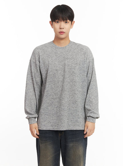 mens-soft-long-sleeve-t-shirt-im527 / Light gray