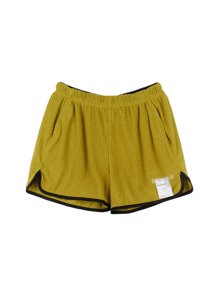 mens-textured-label-detail-shorts-us502 / Light green
