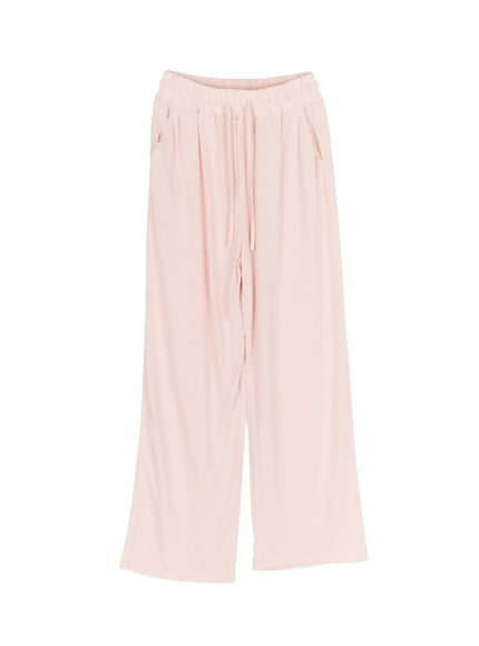 high-waist-relaxed-fit-sweatpants-iu519 / Light pink