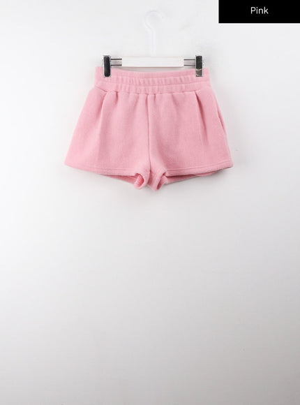 elastic-waist-shorts-cj405 / Pink