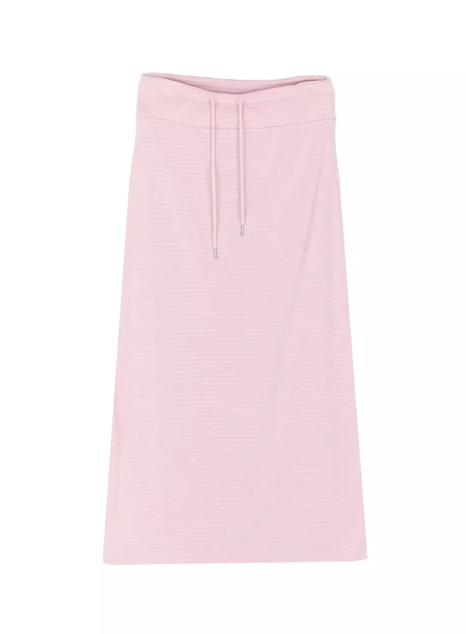 striped-drawstring-maxi-skirt-iu522 / Pink