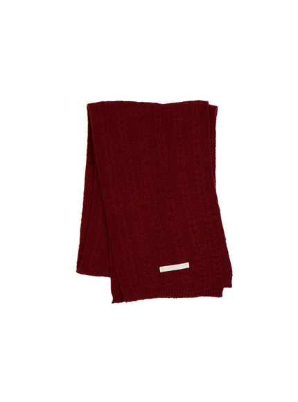 classic-cable-knit-scarf-id402 / Red