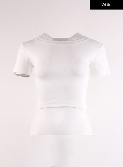 crew-neck-slim-crop-top-if402 / White