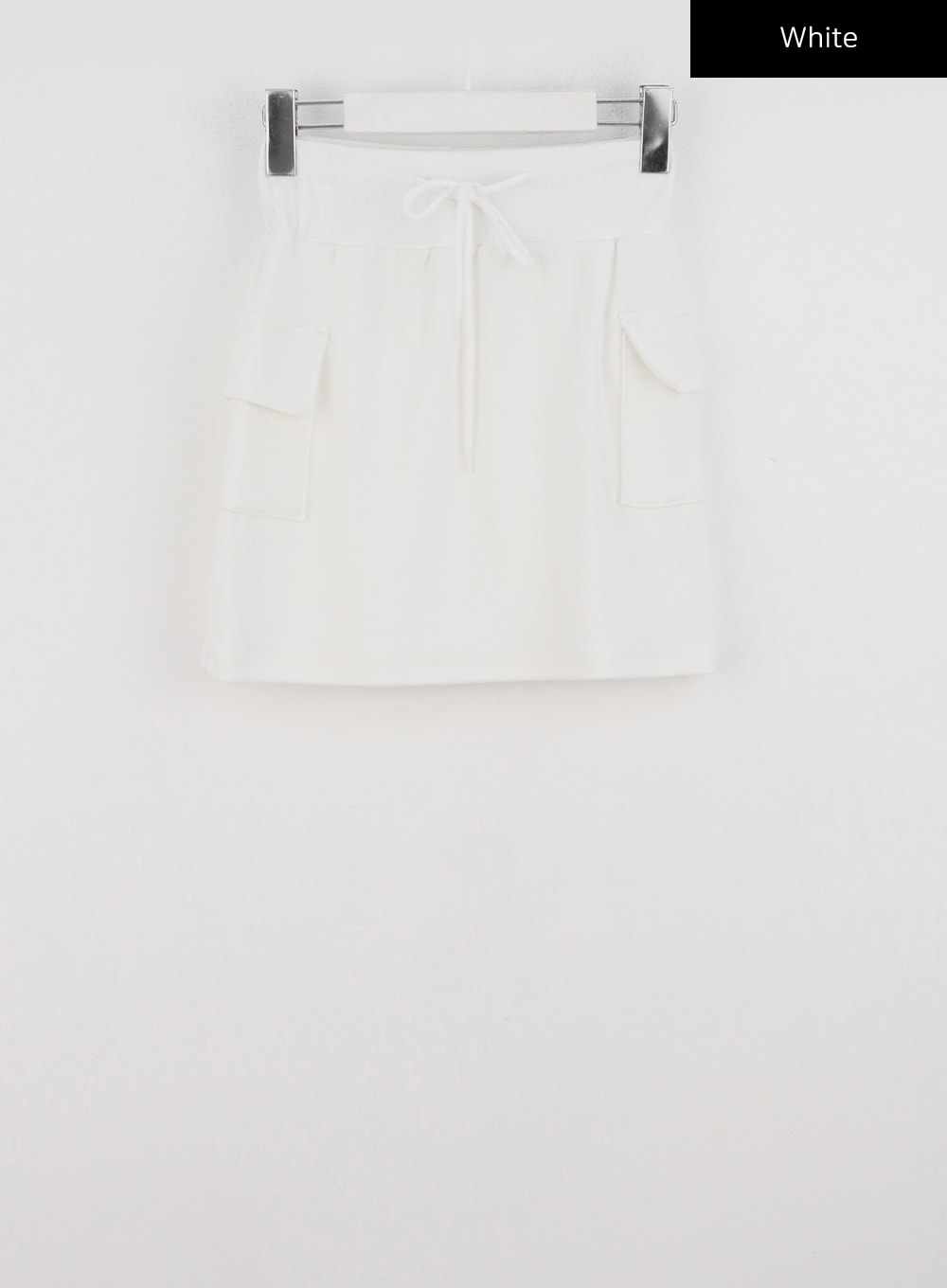 cargo-pocket-mini-sweat-skirt-io326 / White