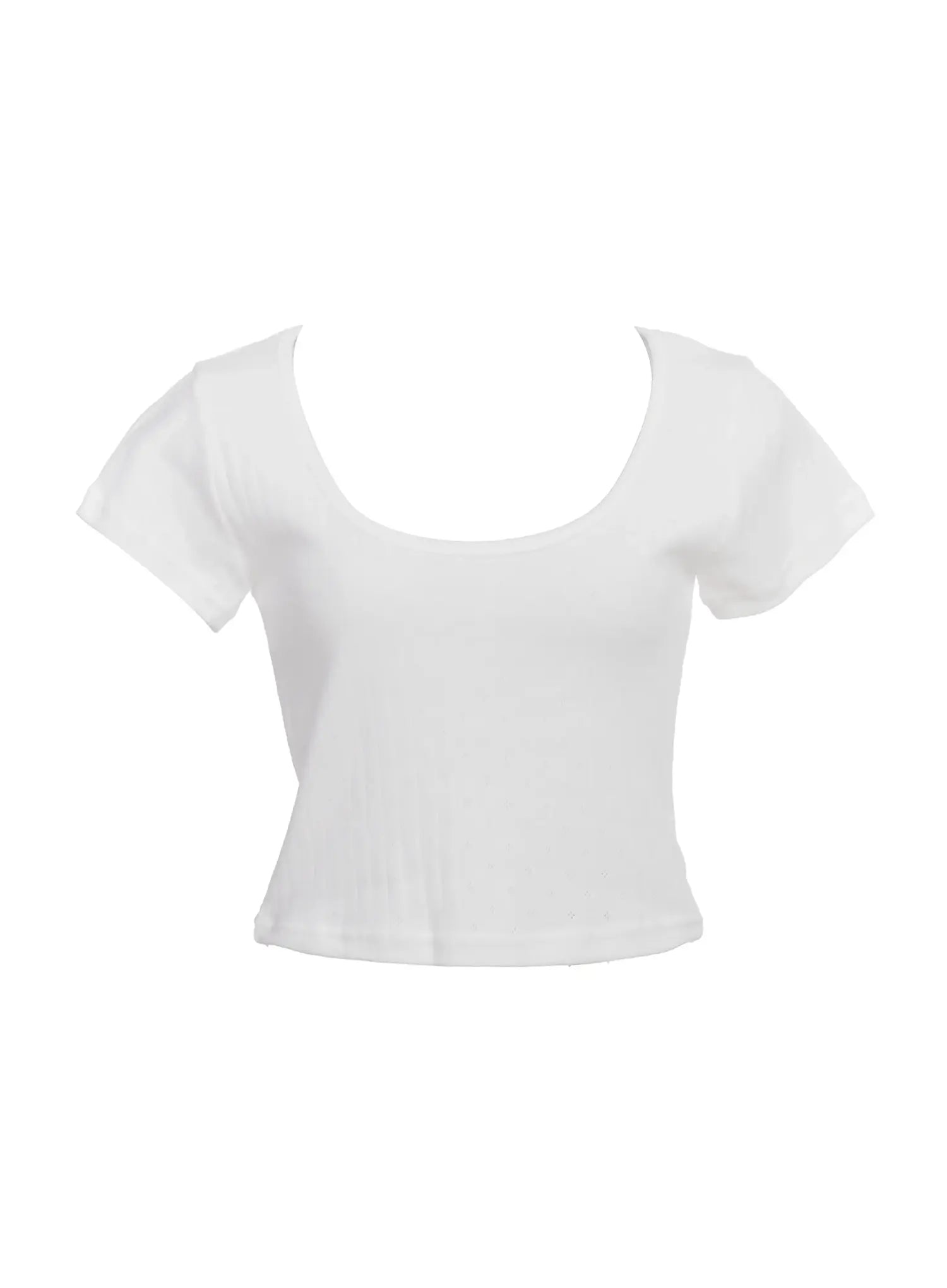 cotton-casual-scoop-tee-ic503 / White