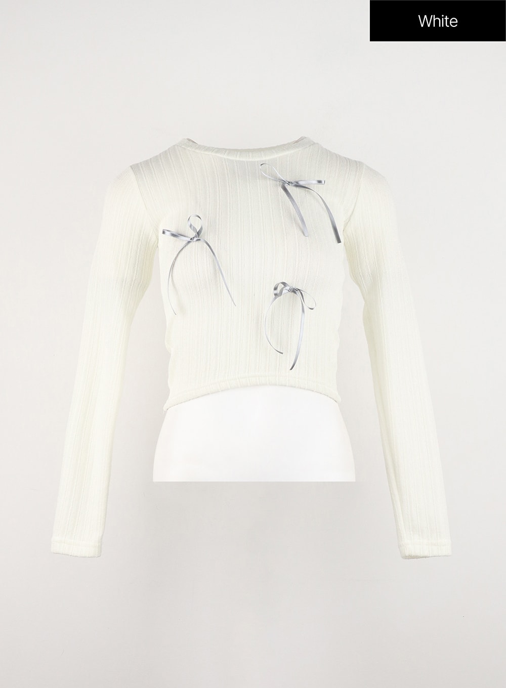 ribbon-knit-sweater-in330 / White