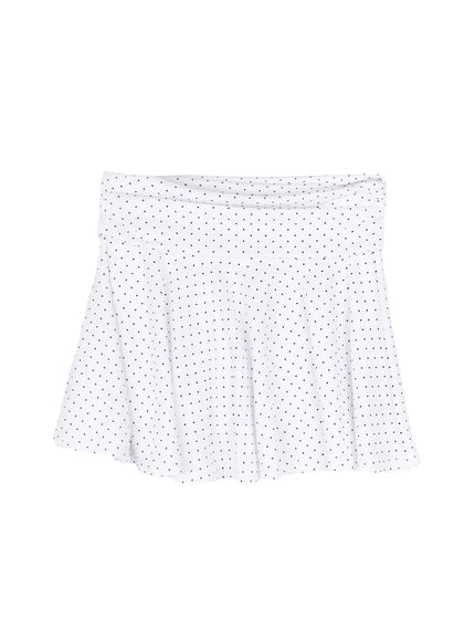 polka-dot-high-waist-skirt-iy525 / White