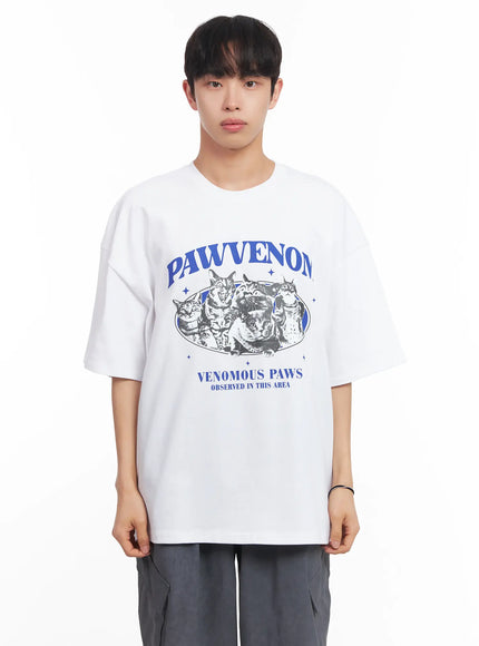 mens-kitty-graphic-t-shirt-iu519 / White