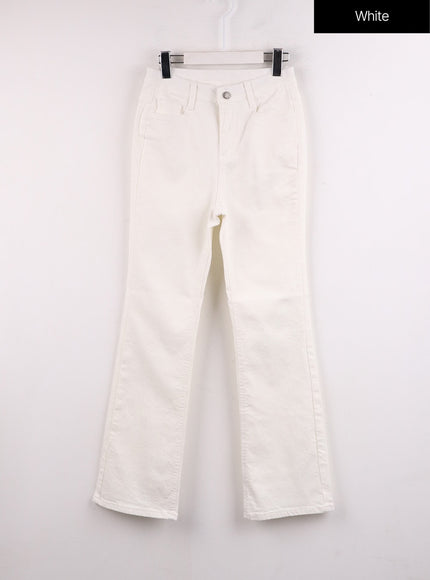 slim-fit-bootcut-pants-if402 / White